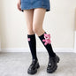 Strawberry Bear Doll Plush Socks – Cute Kawaii Fashion Socks (Mid Tube & Calf Length, White & Black Variants)