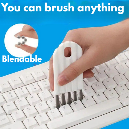 Bendable Cleaning Brush for Appliances & Kitchen – Flexible Multi-Purpose Scrubber (Pack of 3, White)