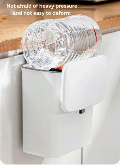 Light fixture attached to a wooden surface with text indicating durability.