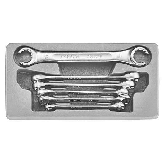 Force 5066 Open Ring Wrench Set 6 Pcs