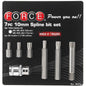 Force 7pc 10mm Spline Bit Set (4072)