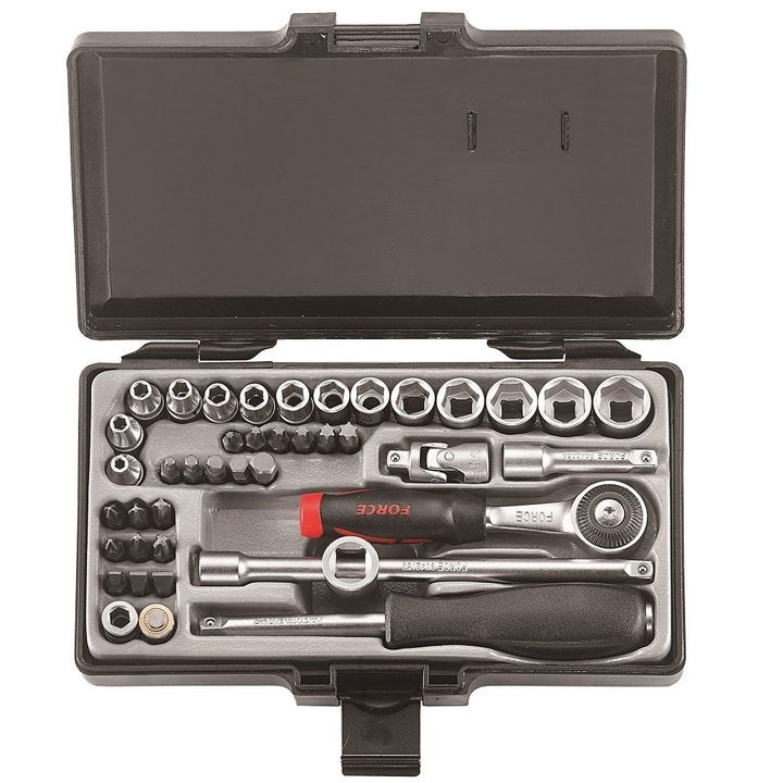 Force 42pc 1/4"DR. 6pt. Flank Socket Combination Set (Code - 2421)