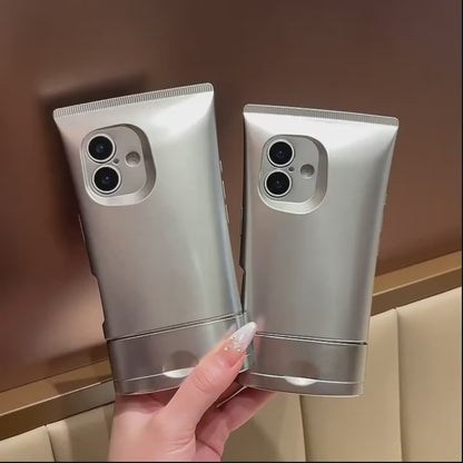 Metallic Lotion Tube Style iPhone Case – Unique Design for iPhone |Anti-Slip Grip|