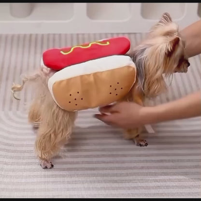 Hot Dog Costume Outfit for Dogs (7.5–10 kg) | Cute Food-Style Dog Outfit for Small to Medium Dogs