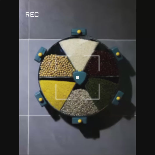 Wall-Mounted Rotating Grain Storage Box – 360° Partitioned Dispenser for Rice, Pulses, and Grains