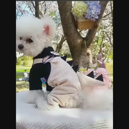Cute Dino Design Overall Wear for Cats and Dogs